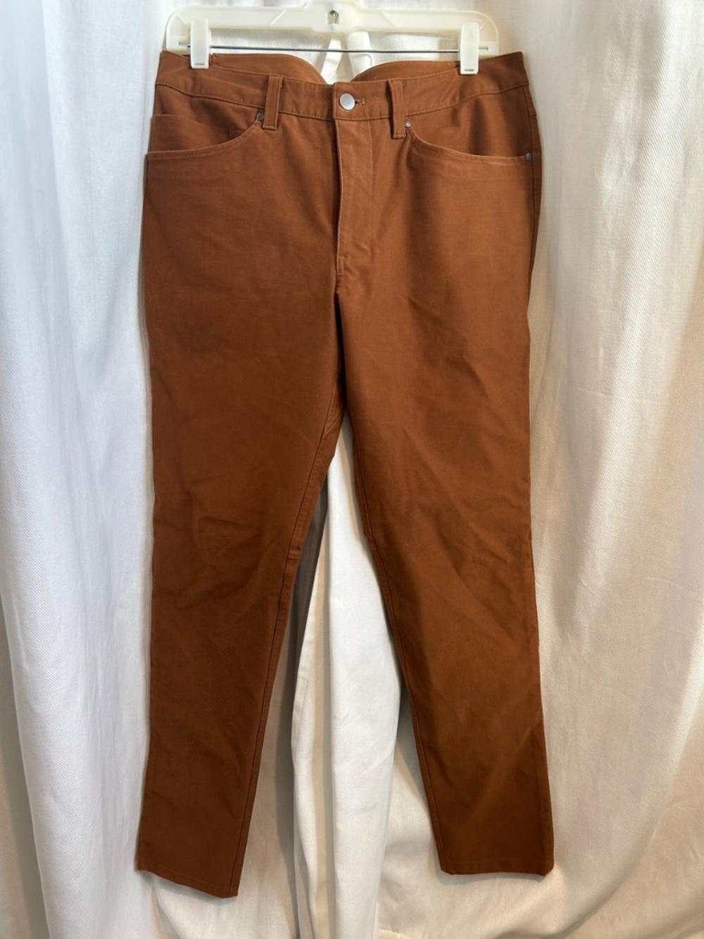 Lululemon ABC Slim-Fit 5-Pocket Pants Rust Brown Size 32